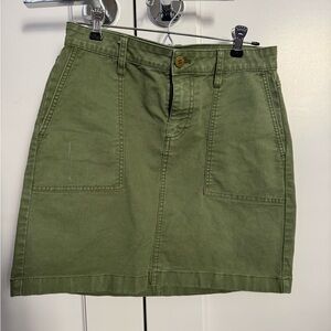 J. Crew Olive Green Utility Mini Skirt